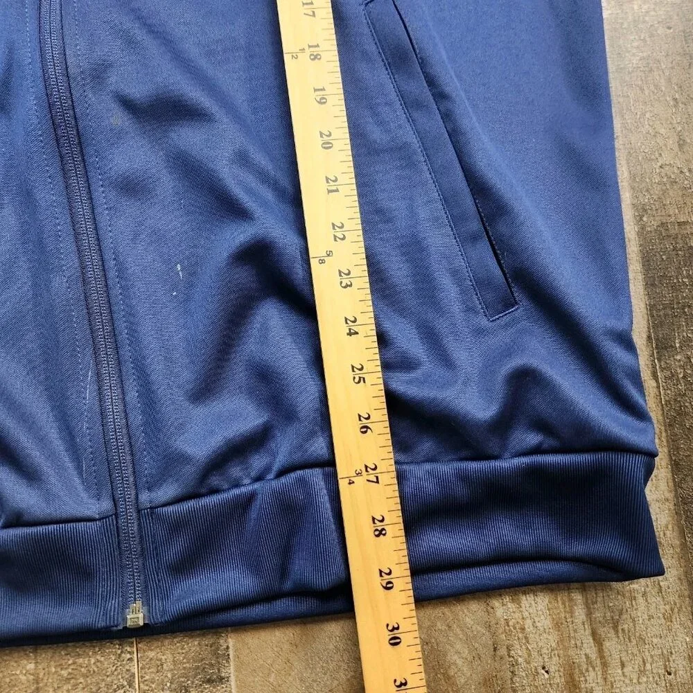 Men's Adidas Club Jacket Size XL Blue Polyester Track Soccer Jacket - Picture 7 of 11